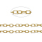 Brass Cable Chains, Unwelded, with Spool, Oval, Cadmium Free & Nickel Free & Lead Free, Golden, 4x3x0.6mm, about 301.83 Feet(92m)/roll