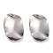 Tarnish Resistant 304 Stainless Steel Pendants, Oval, Stainless Steel Color, 25x15x3mm, Hole: 1.5mm
