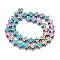 Electroplated Non-magnetic Synthetic Hematite Beads Strands, Polish, Cross, Multi-color Plated, 10x10x4mm, Hole: 1mm, about 40pcs/strand, 15.94 inch(40.5cm)