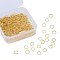 Iron Jump Rings, Open Jump Rings, Golden, 6x0.7mm, Inner Diameter: 5mm, about 400pcs/box