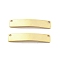 201 Stainless Steel Links/Connectors, Curved Rectangle, Stamping Blank Tag, Real 18K Gold Plated, 30x6x1mm, Hole: 1.4mm