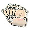Cartoon Plastic Zip Lock Bag, Storage Bags, Self Seal Bag, Top Seal, with Window, Light Khaki, Cat Pattern, 20.2x16x0.15cm, Unilateral Thickness: 3.9 Mil(0.1mm)