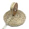 50 Yards Gold Stamping Organza Ribbon, Polyester Printed Ribbon, for Gift Wrapping, Party Decorations, Sun, 1 inch(25mm)