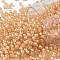 TOHO Round Seed Beads, Japanese Seed Beads, (955) Inside Color Crystal/Peach Lined, 8/0, 3mm, Hole: 1mm, about 222pcs/10g