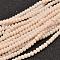 Faceted Rondelle Glass Beads Strands, Blanched Almond, 3.5~3.8x2.5~3mm, Hole: 0.8mm, about 105~110pcs/strand, 29~31cm
