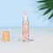 Natural Rose Quartz Roller Ball Bottles, with Plastic Cover, SPA Aromatherapy Essemtial Oil Empty Glass Bottle, 2x8.5cm, Capacity: 10ml(0.34fl. oz)