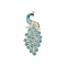 Zinc Alloy Brooch, Peacock, Golden, 94x38.5mm