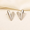 Stylish 304 Stainless Steel Heart Stud Earrings for Women