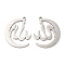 Non-Tarnish 304 Stainless Steel Pendants, Moon Charm, Stainless Steel Color, 24x20x1.5mm, Hole: 1.6mm