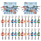 Polka Dot Elephant Alloy Enamel Pendant Locking Stitch Markers, Zinc Alloy Lobster Claw Clasps Stitch Marker, Mixed Color, 5.8cm, 6 color, 2pcs/color, 12pcs/set