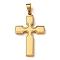 304 Stainless Steel Pendants, Cross Charm, Vacuum Plating, Golden, 42x26.5x3mm, Hole: 8x5mm