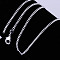 Brass Twisted Curb Chain Necklaces, with Lobster Claw Clasps, Silver Color Plated, 16 inch, 2mm