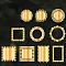 Hollow Lace Scrapbook Paper Pads, for DIY Album Scrapbook, Background Paper, Diary Decoration, Gold, 90~120mm, 10pcs/set
