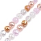 Transparent Glass Beads Strands, Round Charms, Faceted, Colorful, 7.5x8mm, Hole: 1.2mm, about 48~50pcs/strand, 14.17~14.76''(36~37.5cm)