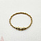 Stainless Steel Round Beaded Stretch Bracelets for Women Men, Ion Plating(IP), Real 18K Gold Plated