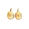304 Stainless Steel Charms, Ion Plating(IP), Oval Charm, Real 18K Gold Plated, 12.5x7.5x4mm, Hole: 2.5mm