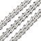 304 Stainless Steel Link Chains, Unwelded, with Spool, Stainless Steel Color, 12mm, about 16.40 Feet(5m)/Roll