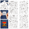 GLOBLELAND 70Pcs Dinosaur Pattern Water Soluble Hand Sewing Stabilizers Dragon Stick and Stitch Embroidery Designs Paper for Fabric Embroidery Stitch Practice Embroidery Patterns Transfers 4 Sheets