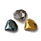 Glass Rhinestone Cabochons, Flat Back, Faceted, Diamond, Mixed Color, 8x8x2.6mm