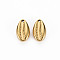 Ion Plating(IP) 304 Stainless Steel Charms, Cadmium Free & Nickel Free & Lead Free, Shell Shape, Golden, 14x8x4mm, Hole: 1mm
