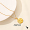 Vintage Stainless Steel Flat Round Sun Moon Pendant Necklaces, Elegant DIY Jewelry Accessory, Real 18K Gold Plated, 15.75 inch(40cm)