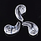 White Watermelon Stone Glass Pendants, Magatama, 30x18x8~11mm, Hole: 3~4mm