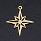 201 Stainless Steel Laser Cut Pendants, Star, Golden, 24x21x1mm, Hole: 1.4mm