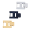 3Pcs 3 Colors Rectangle Stainless Steel Watch Band Clasps, Mixed Color, 24x15.5x4mm, 1pc/color