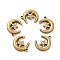 304 Stainless Steel Pendants, with Rhinestone, Moon with Star Charm, Golden, 22x17.5x4mm, Hole: 1.8mm
