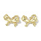 Brass Pendants, Cadmium Free & Lead Free, Bowknot, Real 18K Gold Plated, 20.5x26x6mm