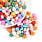 Opaque Baking Paint Glass Seed Beads, Round Hole, Rondelle, Mixed Color, 8~8.5x5mm, Hole: 1.2~1.4mm, about 865pcs/pound
