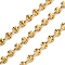 304 Stainless Steel Flower Link Chains, Unwelded, with Spool, Real 18K Gold Plated, 6.5x4x2.5mm, 10m/roll