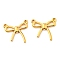 PVD Vacuum Plating 304 Stainless Steel Pendants, Hollow, Bowknot Charm, Golden, 18.5x18x2.5mm, Hole: 1mm