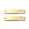 201 Stainless Steel Links/Connectors, Curved Rectangle with Hollow Animal, Stamping Blank Tag, Real 18K Gold Plated, 30x6x1mm, Hole: 1.4mm