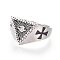 304 Stainless Steel Signet Rings for Men, Wide Band Finger Rings, All Seeing Eye, Antique Silver, Size 7~12, 17~22mm