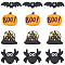 16Pcs 4 Styles Halloween Silicone Beads, Mixed Shapes, 12~29x30~34x7~10mm, Hole: 2mm, 4pcs/style