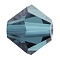 Preciosa® Crystal Beads, Czech Crystal, Bicone(451 69 302 Rondelle), 30340 Montana, 5mm, Hole: 1mm