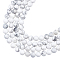 Natural Howlite Beads Strands, Round, White, 8mm, Hole: 1mm, about 24pcs/strand, 7.6 inch(19.3cm), 4strands/box