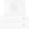 AHADEMAKER 25Pcs 2 Style PVC Plasic Portable Magnifying Lenses, Magnifiers 3X Lense, for Reading, Fire Starter, Rectangle, Clear, 85~180x54.5~120x0.5~0.8mm