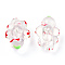 Transparent Acrylic Beads, with Enamel, Cloud, Red, 33x22.5x17mm, Hole: 2mm