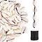 arricraft 200G 2 Colors Natural Cowrie Shell Beads, Oval Undrilled Spiral Seashell Beads with 1 Roll Waxed Cotton Cord Beach Beads for Necklace Bracelet Jewelry Making