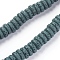 Natural Lava Rock Beads Strands, Dyed, Flat Round/Disc, Dark Slate Gray, 8~8.5x3~4mm, Hole: 2mm, about 54~60 pcs/Strand, 7.87 inch(20 cm)