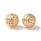 Brass Hollow Beads, Round with Coin, Cadmium Free & Nickel Free & Lead Free, Golden, 10mm, Hole: 1.5mm