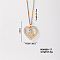 Elegant Vintage Hollow Brass Crystal Rhinestone Virgin Mary Pendant Necklaces for Women, Golden, 15.75 inch(400mm)