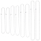 4 Styles 304 Stainless Steel Cable Chain Necklaces, with Lobster Clasps, Stainless Steel Color, 15.75~23.63 inch(40~60cm), 8pcs/style