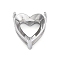 304 Stainless Steel Rhinestone Claw Settings, Stainless Steel Color, Heart, Fit for 8x8mm Rhinestone, 8.5x8.5x6mm