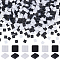 SUNNYCLUE 1 Box 600Pcs 2 Hole Seed Bead Acrylic Flat Square Beads Bulk Black White Large Opaque Half Tile Spacer Carrier Beading Beads for Jewelry Making DIY Bracelet Necklace Women Adults Beginner