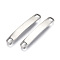 Tarnish Resistant 201 Stainless Steel Links Connectors, Stamping Blank Tag, Rectangle Oval, Stainless Steel Color, 33.5x5x3mm, Hole: 3x3mm