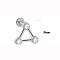 316L Surgical Stainless Steel & G23 Titanium & Crystal Rhinestone Triangle Cartilage Earrings, Internally Threaded Labrets, Stainless Steel Color, 6mm, Pin: 1.2mm, Pendant: 9mm