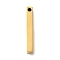 PVD Vacuum Plating 304 Stainless Steel Pendants, Cuboid Charm, Golden, 40x5x5mm, Hole: 3mm